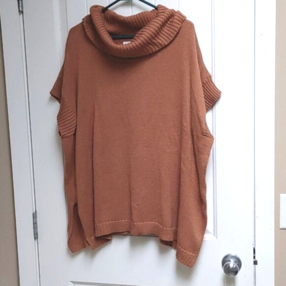 Old Navy light brown mild copper sleeveless turtleneck sweater XS